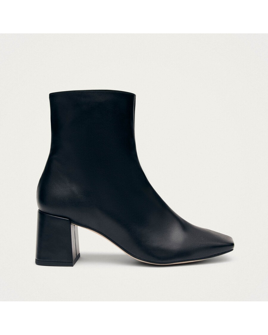 Alohas Watercolor Black Vegan Leather Ankle Boots