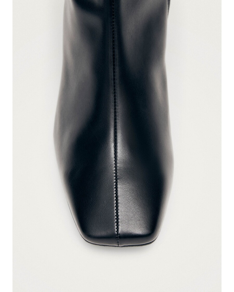 Alohas Watercolor Black Vegan Leather Ankle Boots