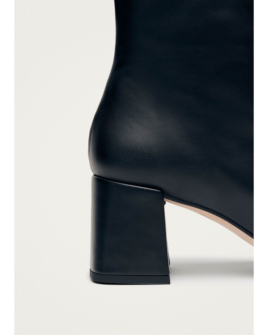 Alohas Watercolor Black Vegan Leather Ankle Boots