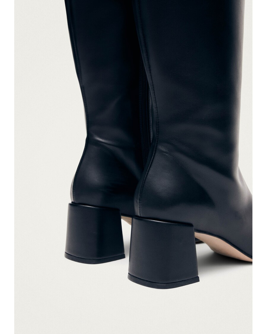Alohas Chalk Black Vegan Leather Boots