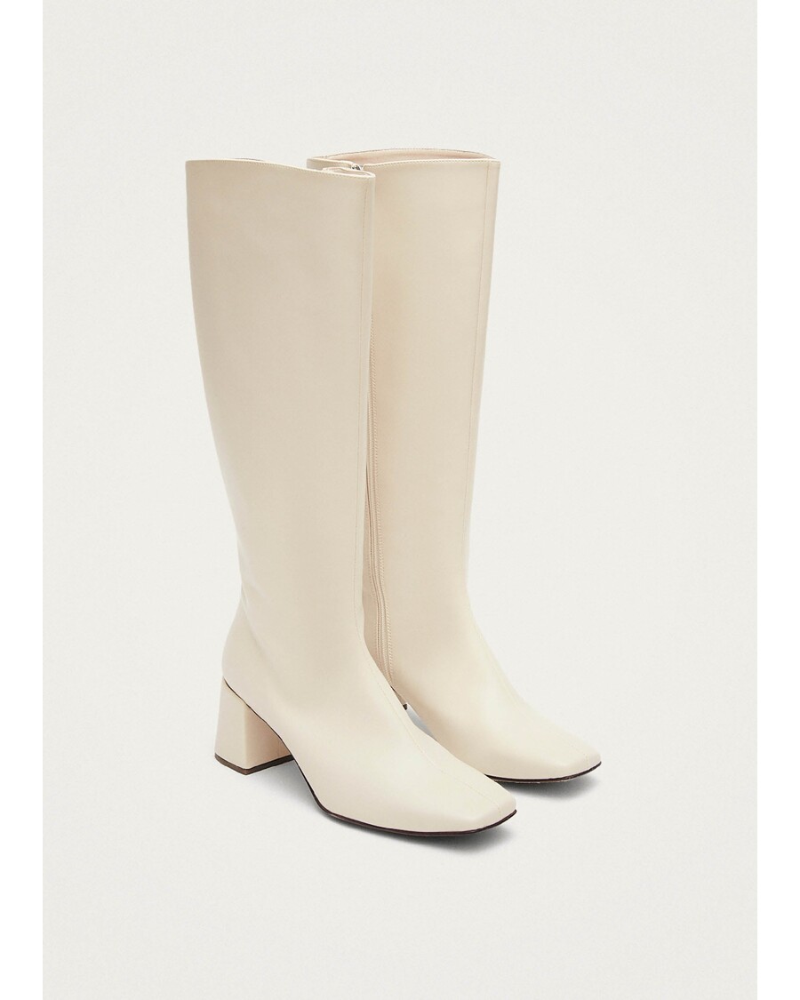 Alohas Chalk Warm White Vegan Leather Boots