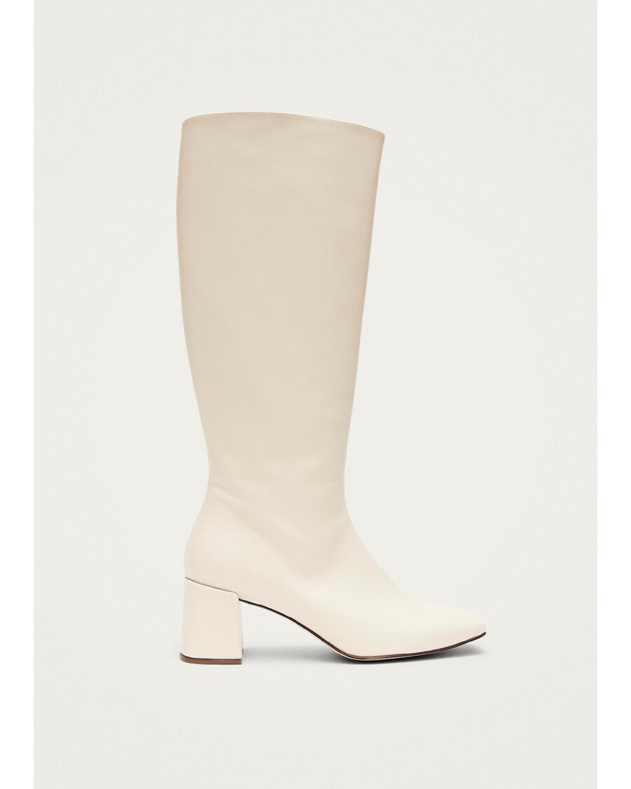 Alohas Chalk Warm White Vegan Leather Boots