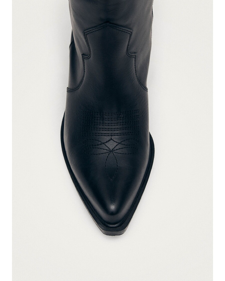 Alohas Mount Black Leather Boots