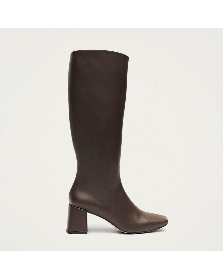 Alohas Chalk Umber Brown Vegan Leather Boots