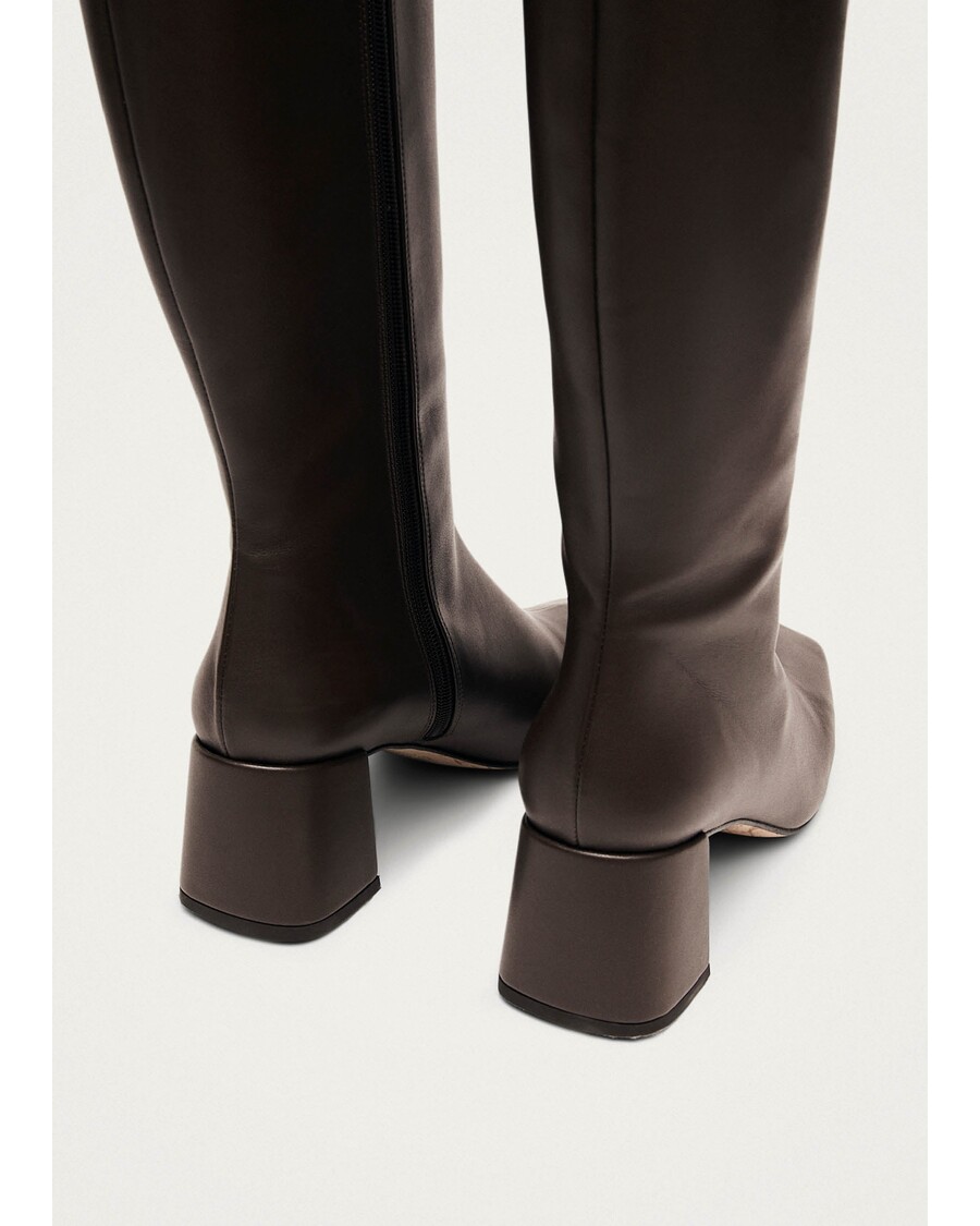 Alohas Chalk Umber Brown Vegan Leather Boots