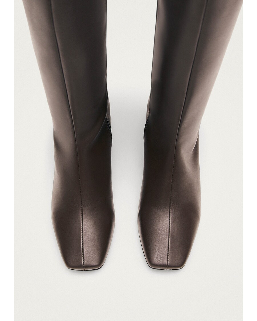 Alohas Chalk Umber Brown Vegan Leather Boots