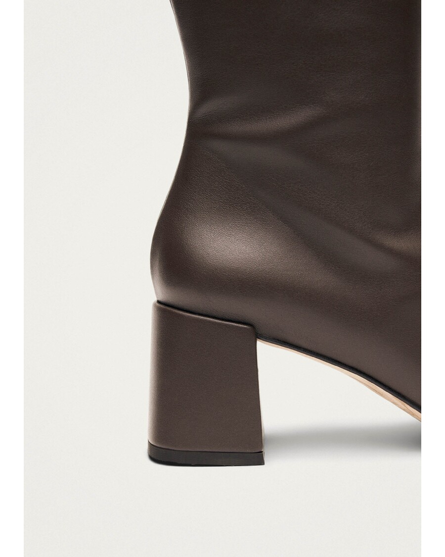 Alohas Chalk Umber Brown Vegan Leather Boots