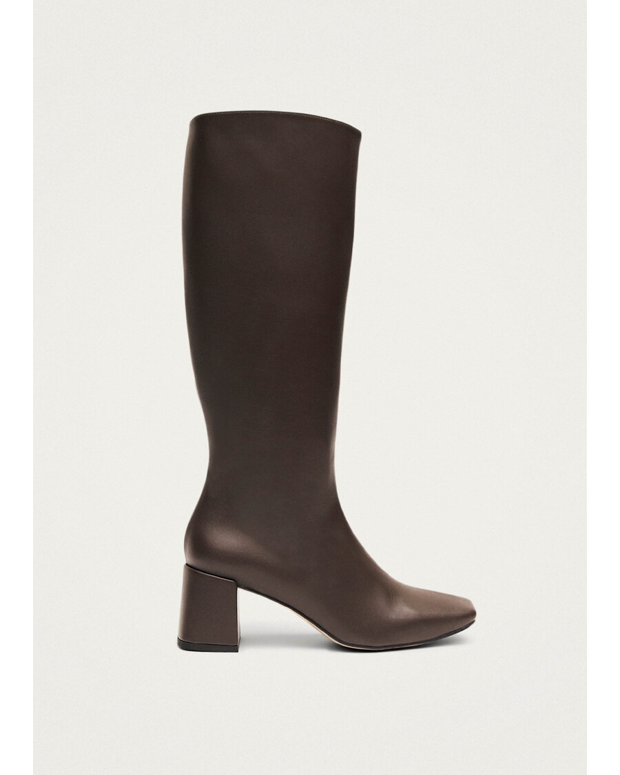 Alohas Chalk Umber Brown Vegan Leather Boots