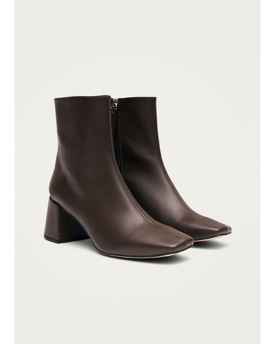 Alohas Watercolor Umber Brown Vegan Leather Ankle Boots