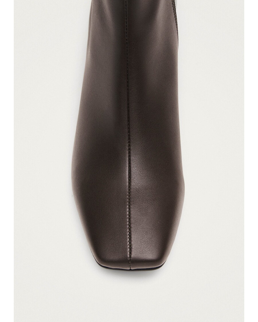 Alohas Watercolor Umber Brown Vegan Leather Ankle Boots