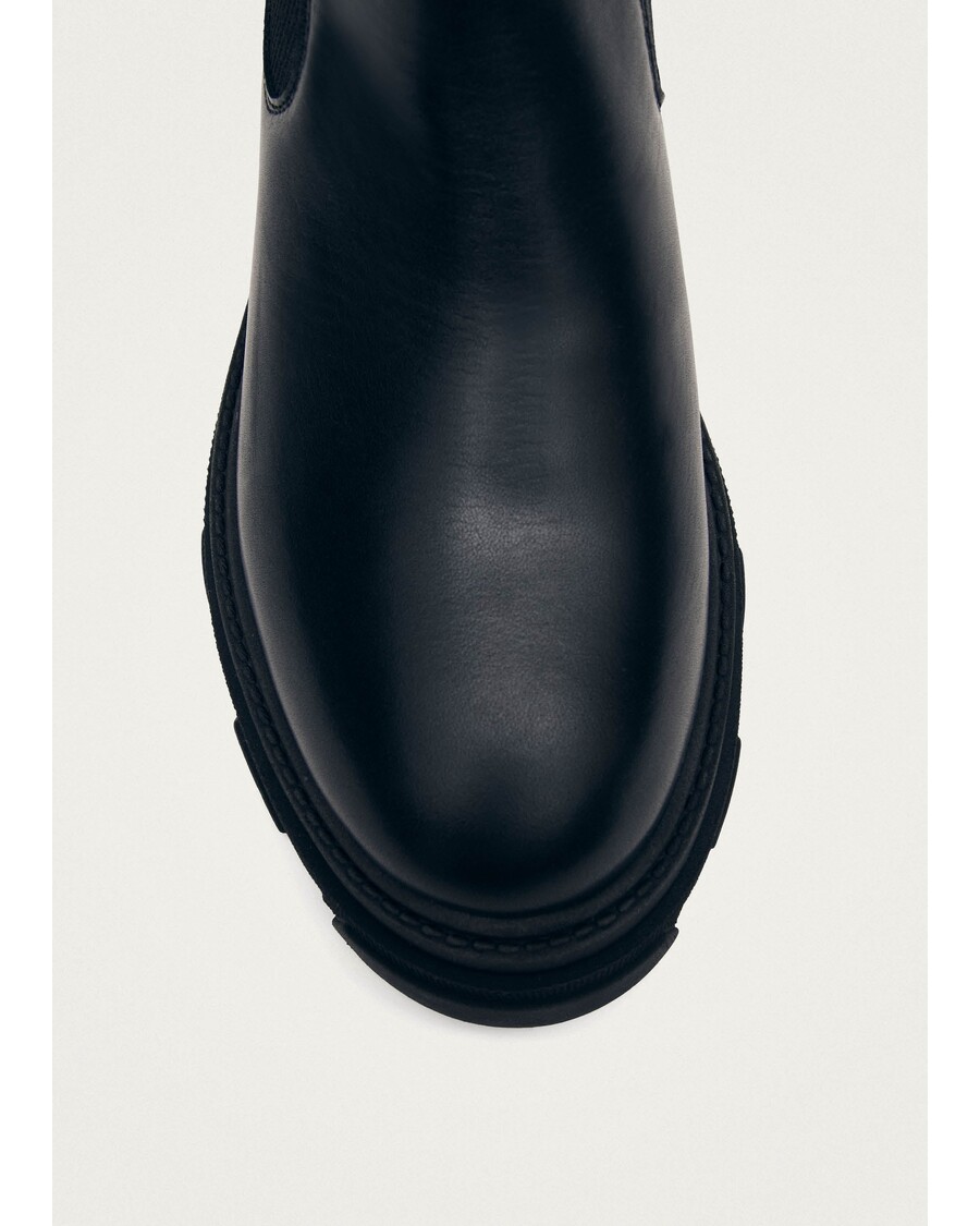 Alohas Berenice Black Leather Ankle Boots