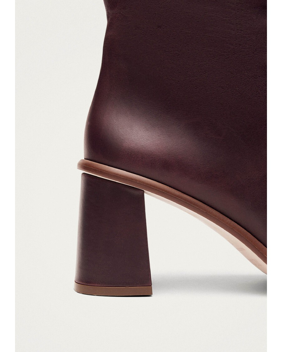 Alohas West Cape Wine Burgundy Leather Ankle Boots