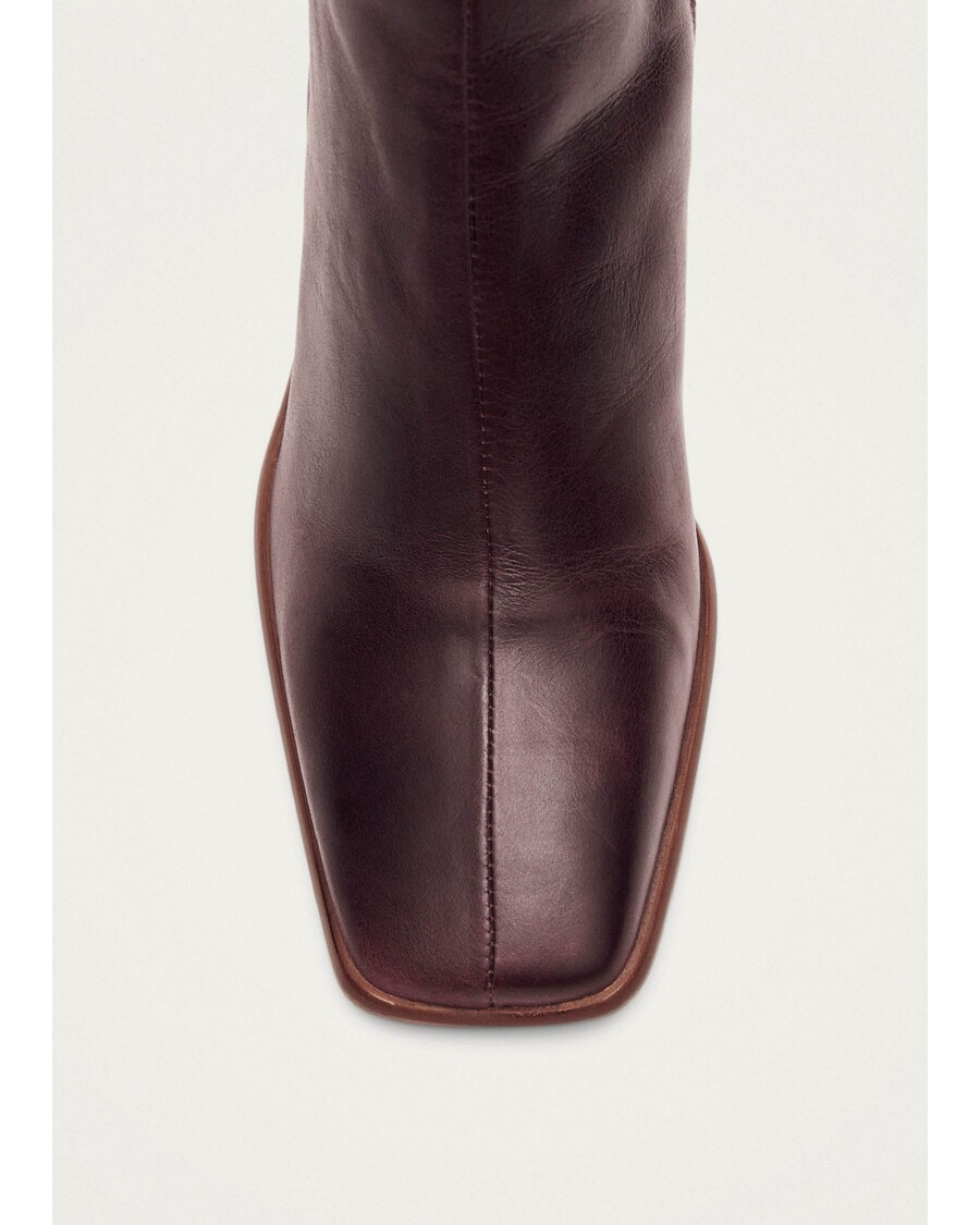 Alohas West Cape Wine Burgundy Leather Ankle Boots