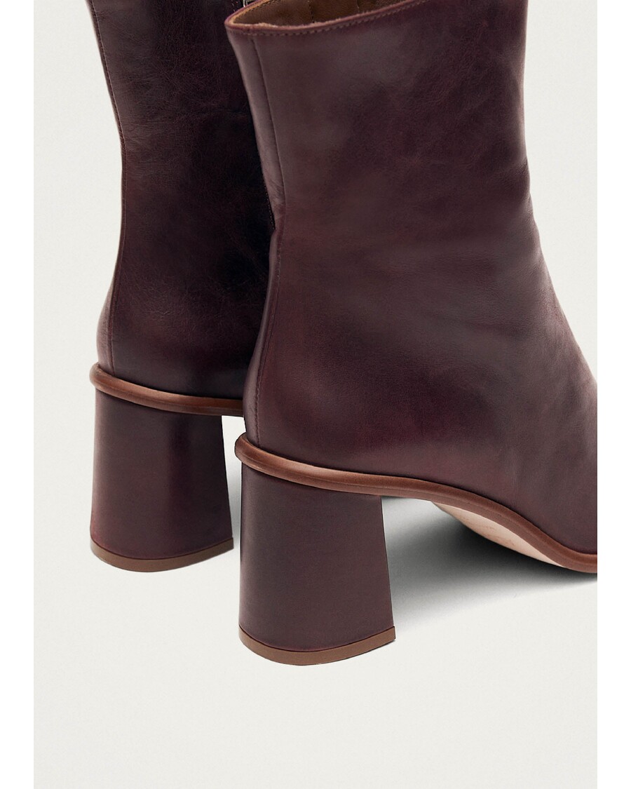 Alohas West Cape Wine Burgundy Leather Ankle Boots