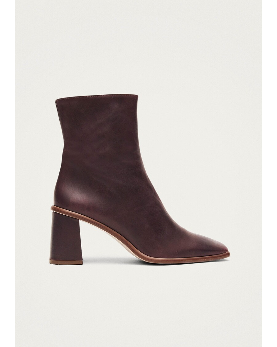 Alohas West Cape Wine Burgundy Leather Ankle Boots