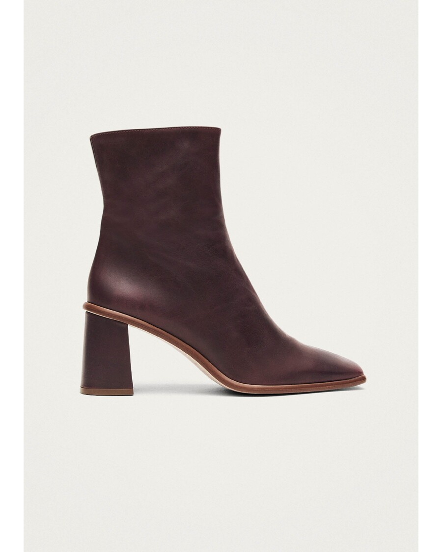 Alohas West Cape Wine Burgundy Leather Ankle Boots