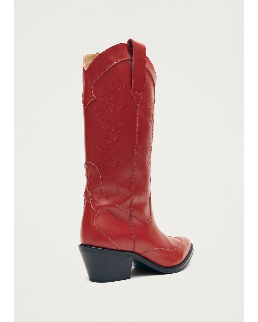 Alohas Liberty Red Leather Boots