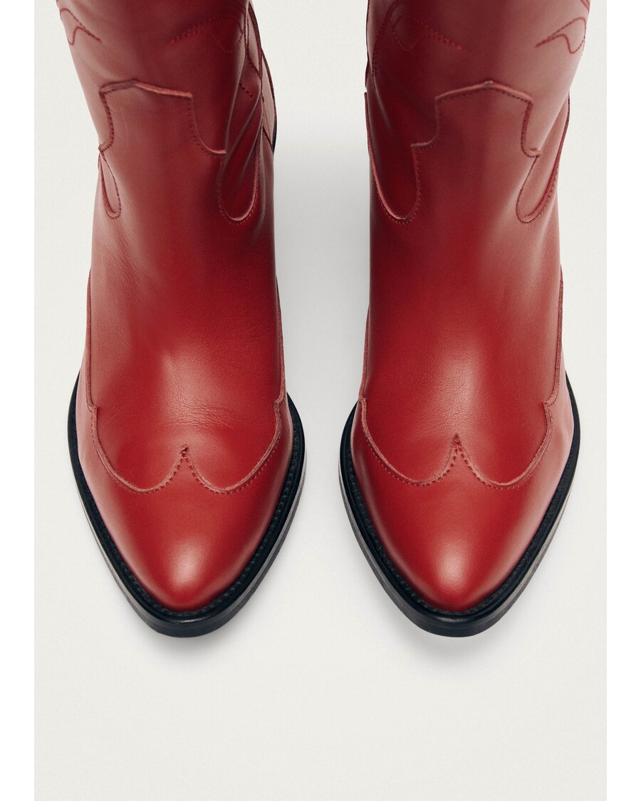 Alohas Liberty Red Leather Boots
