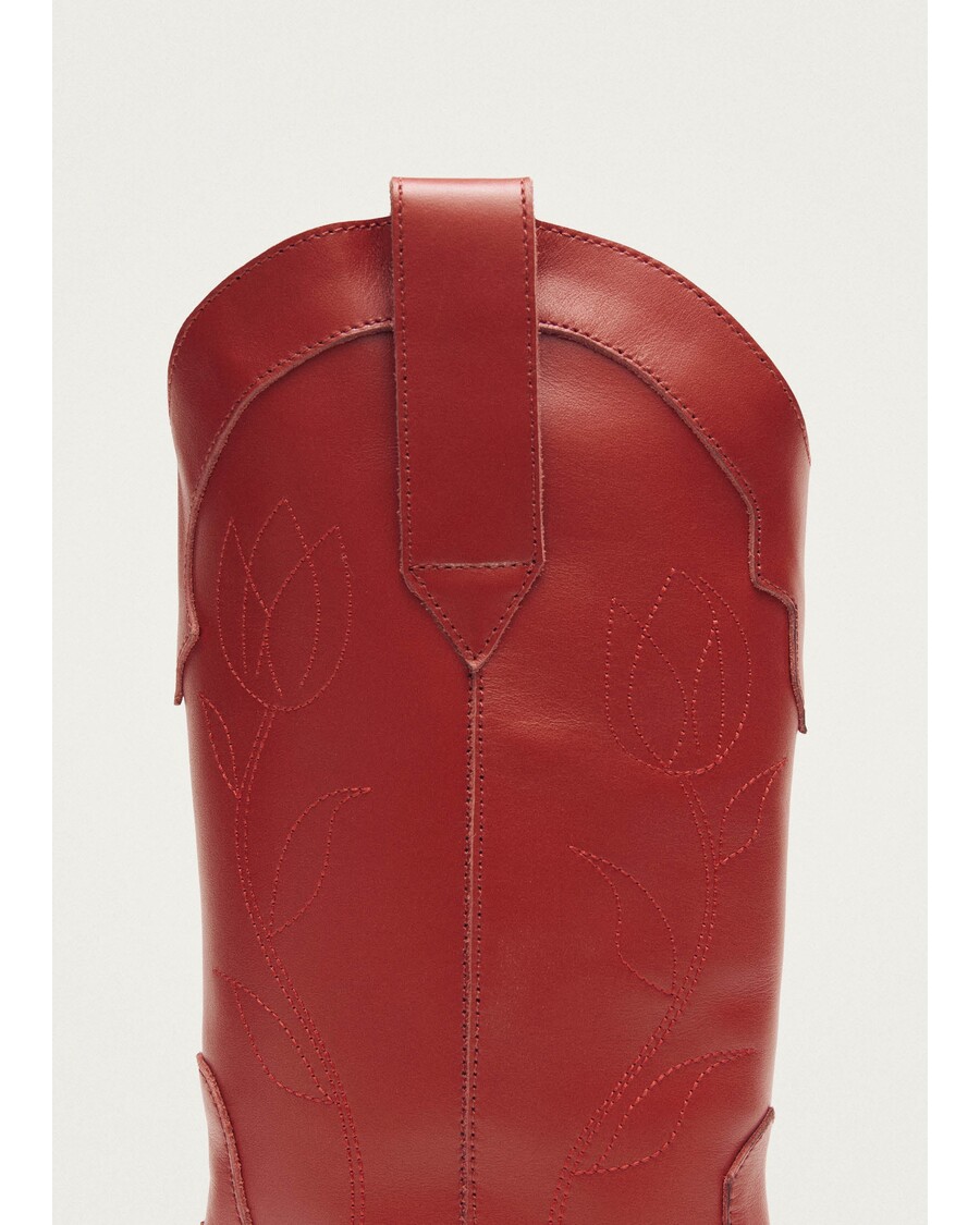 Alohas Liberty Red Leather Boots