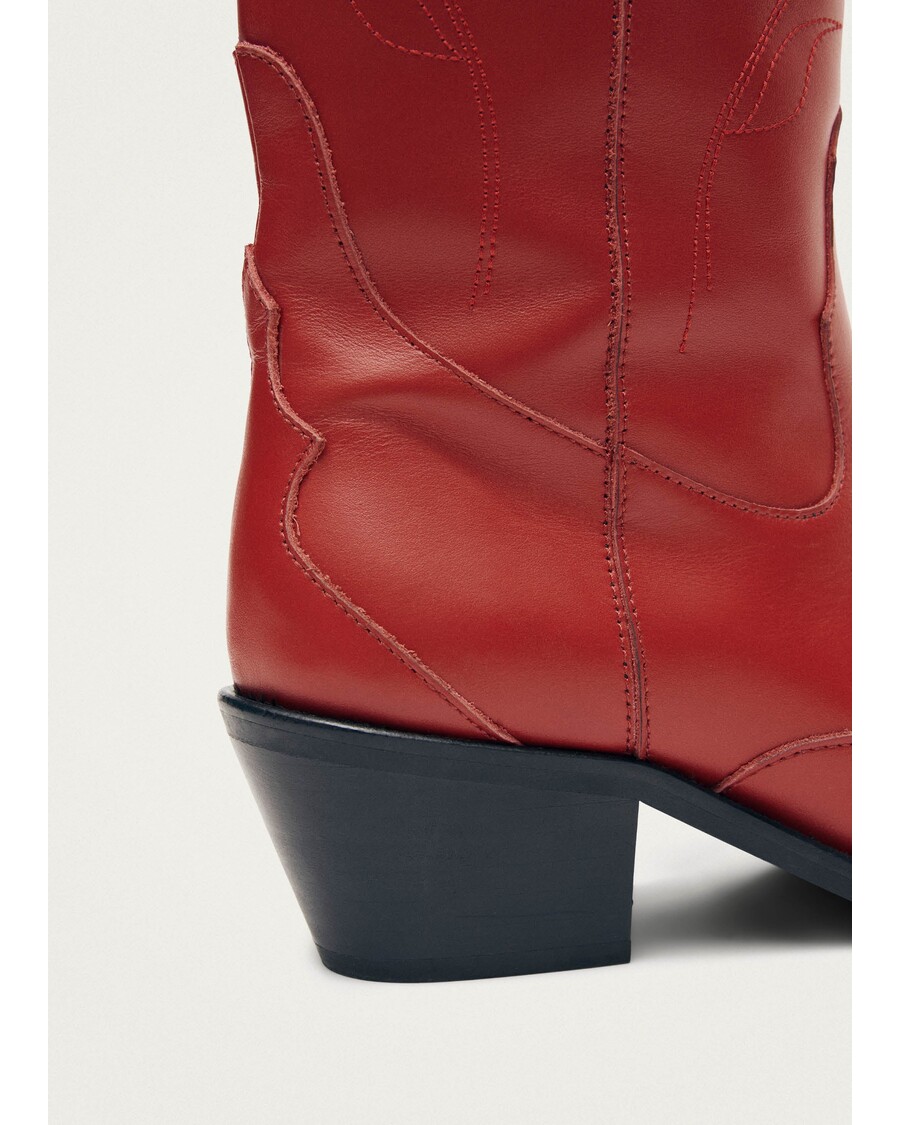 Alohas Liberty Red Leather Boots