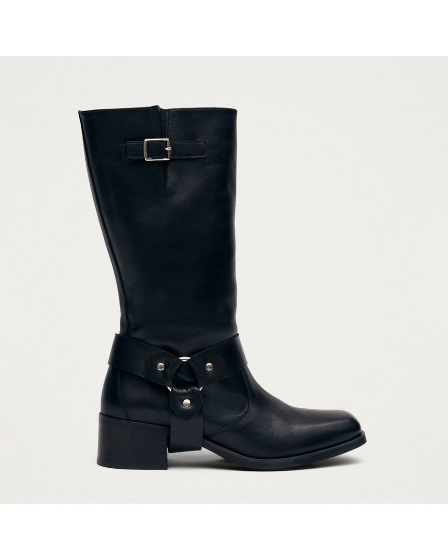 Alohas Rocky Black Leather Boots