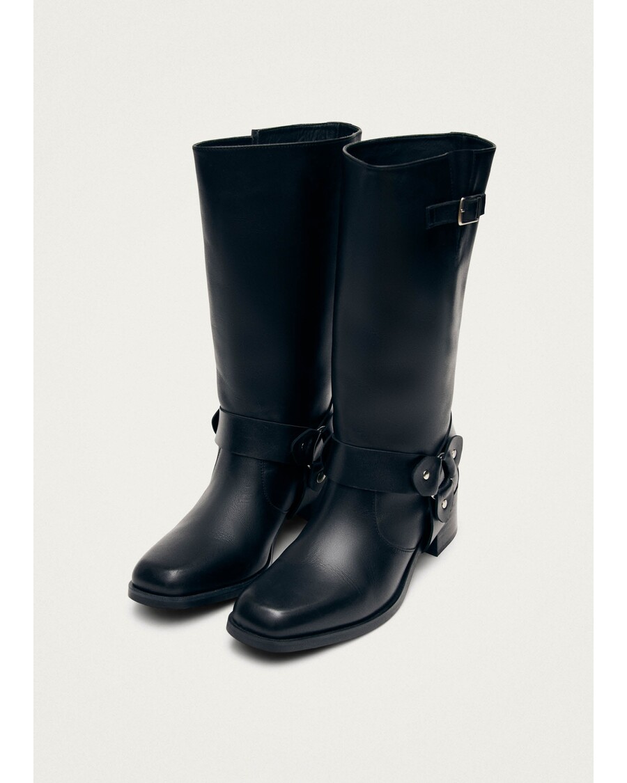 Alohas Rocky Black Leather Boots