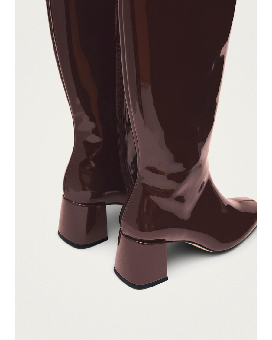 Alohas Chalk Onix Burgundy Vegan Leather Boots