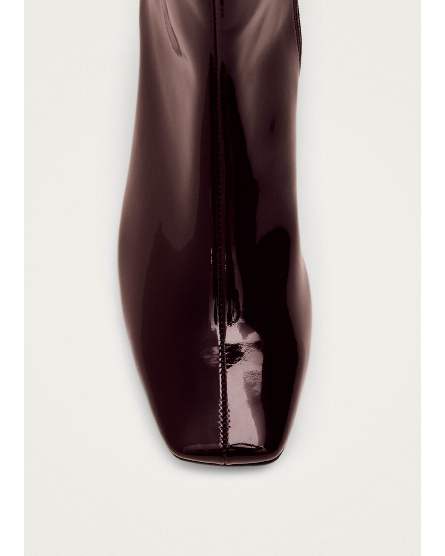 Alohas Chalk Onix Burgundy Vegan Leather Boots