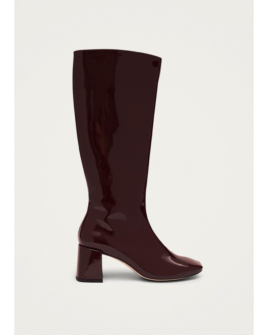 Alohas Chalk Onix Burgundy Vegan Leather Boots
