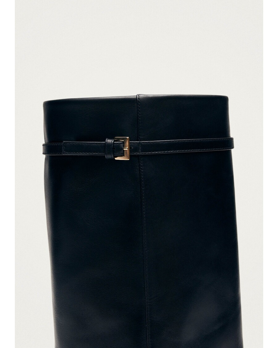 Alohas Evita Black Leather Boots