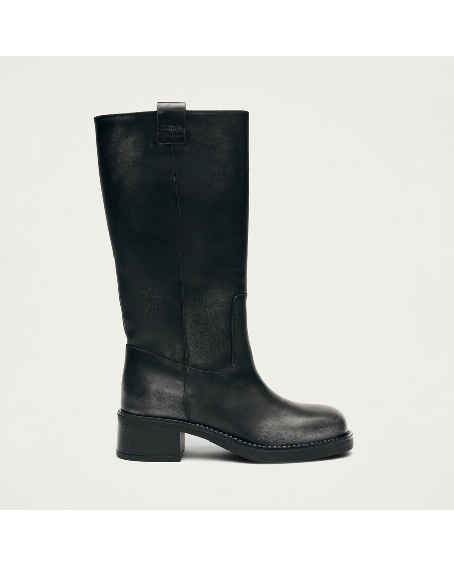 Alohas Sajan Black Leather Boots