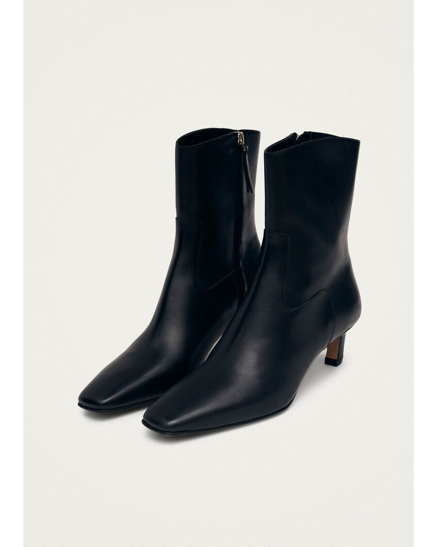 Alohas Nash Black Leather Ankle Boots