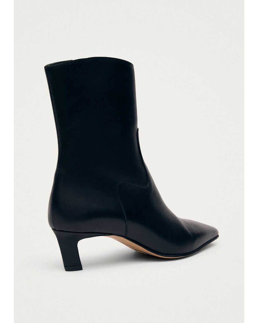 Alohas Nash Black Leather Ankle Boots