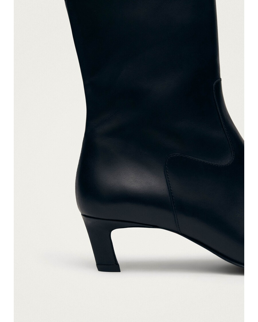 Alohas Nash Black Leather Ankle Boots