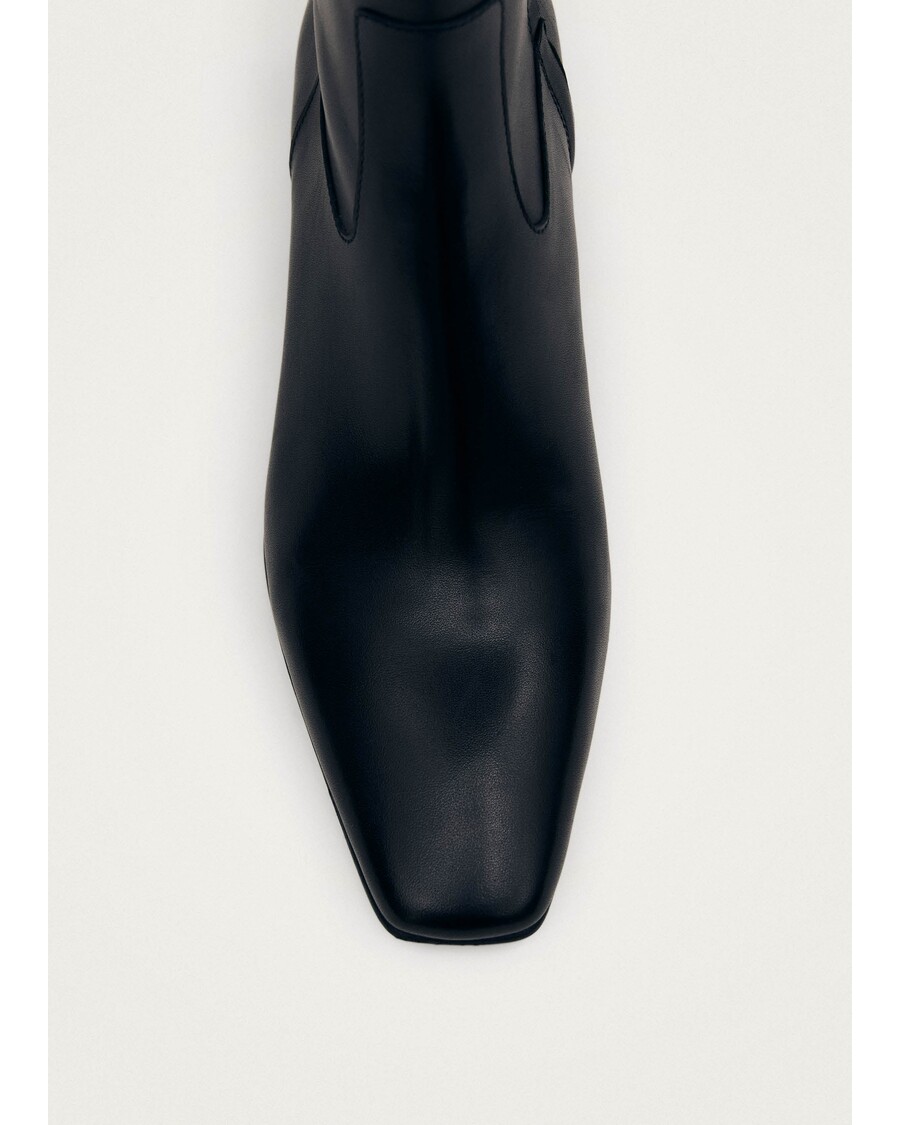 Alohas Nash Black Leather Ankle Boots