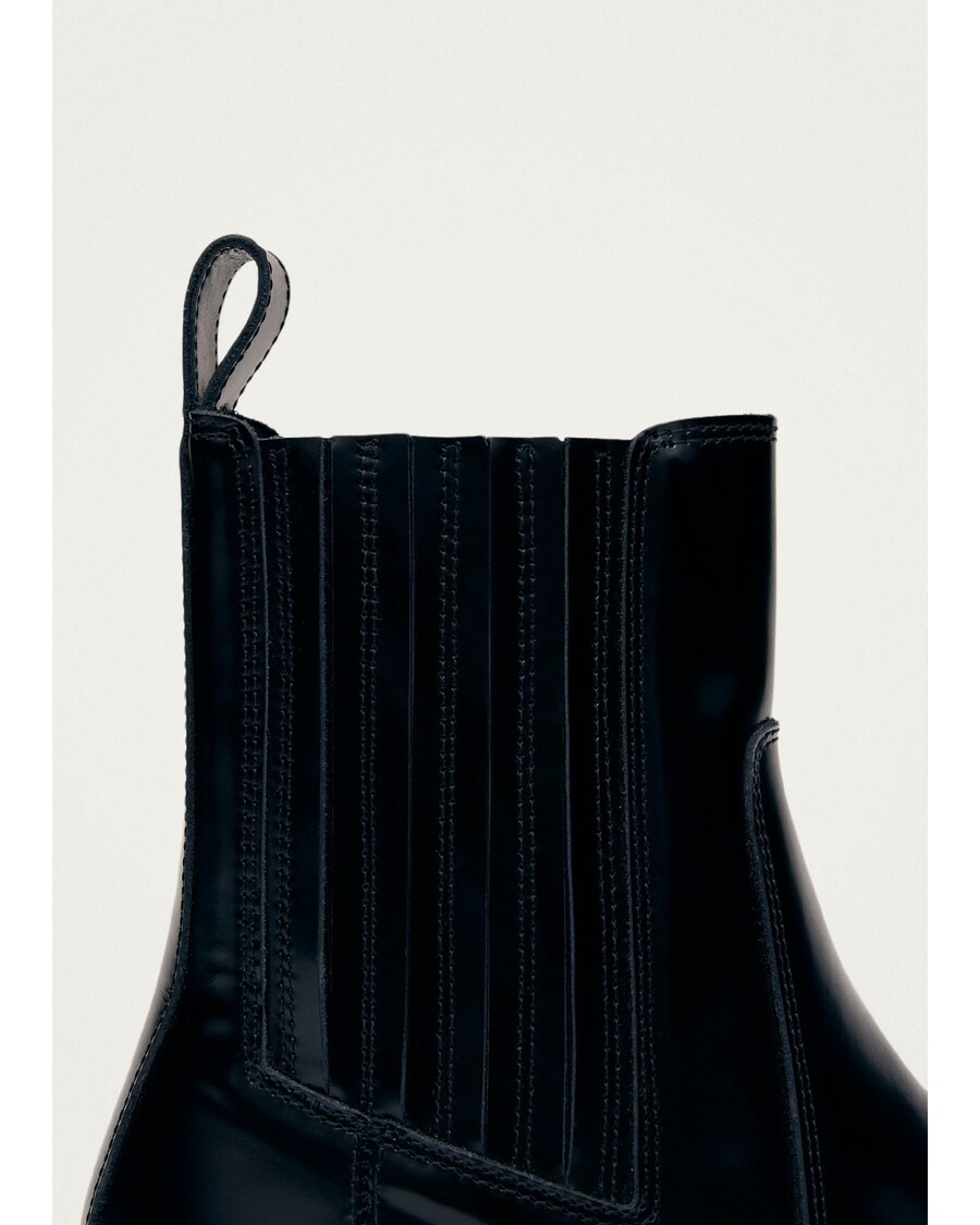 Alohas Denver Black Leather Ankle Boots