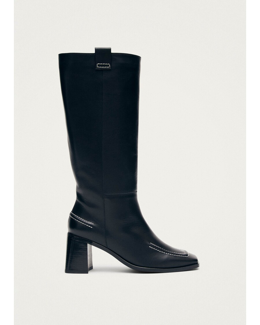 Alohas Brayden Black Leather Boots