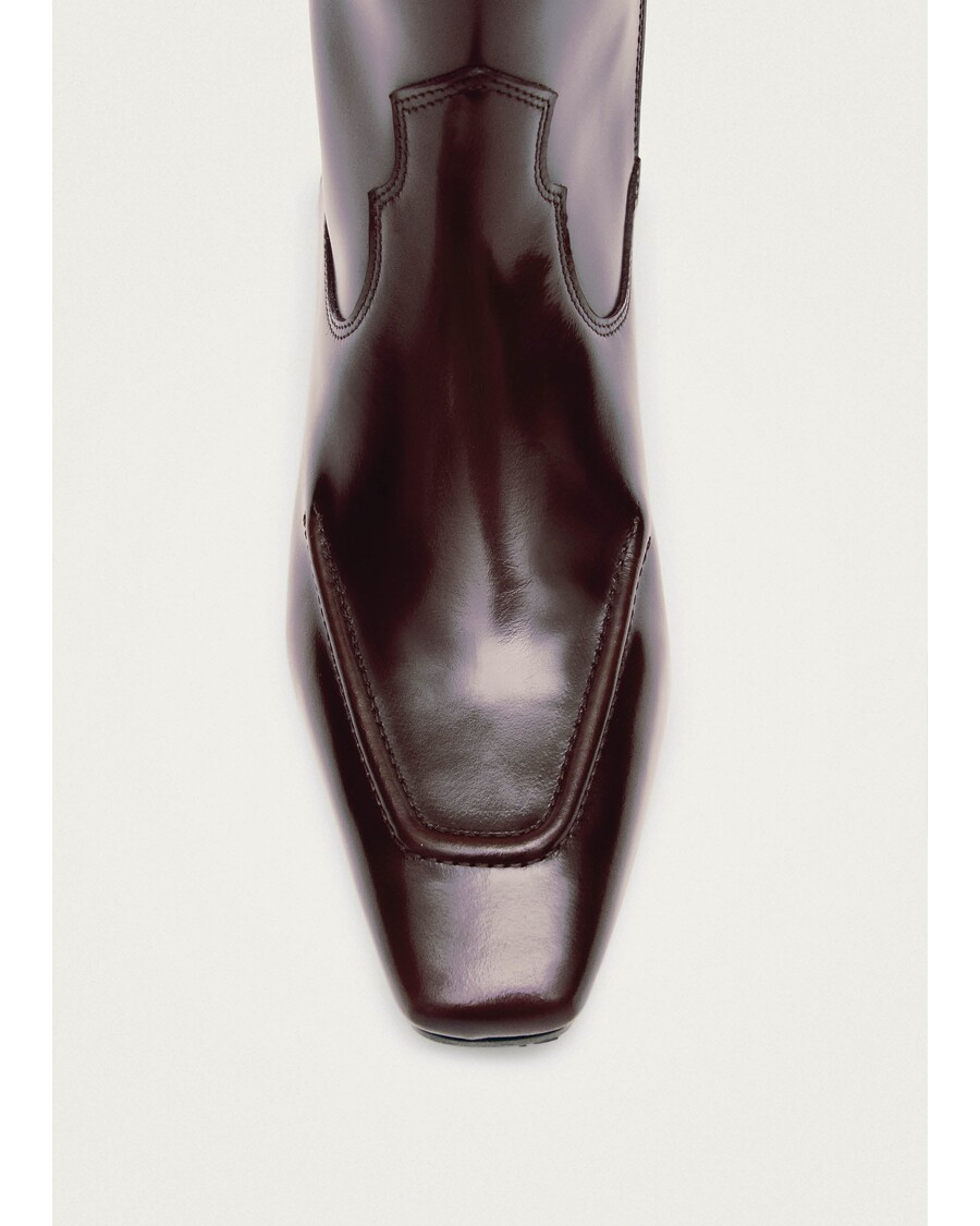 Alohas Chase Brushed Burgundy Leather Boots