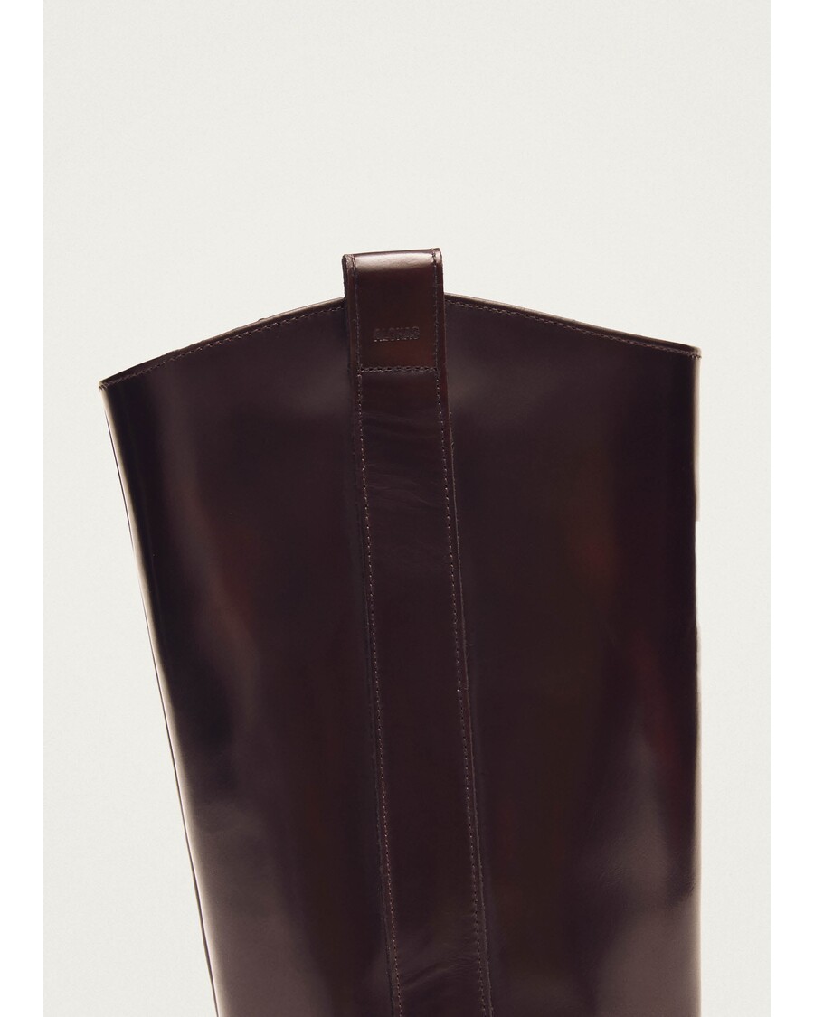 Alohas Chase Brushed Burgundy Leather Boots