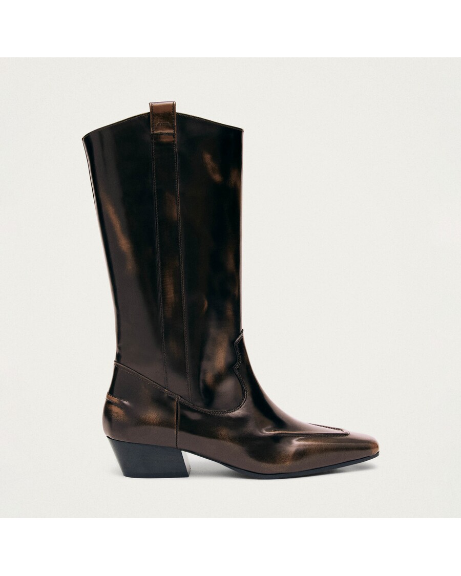 Alohas Chase Brushed Brown Leather Boots