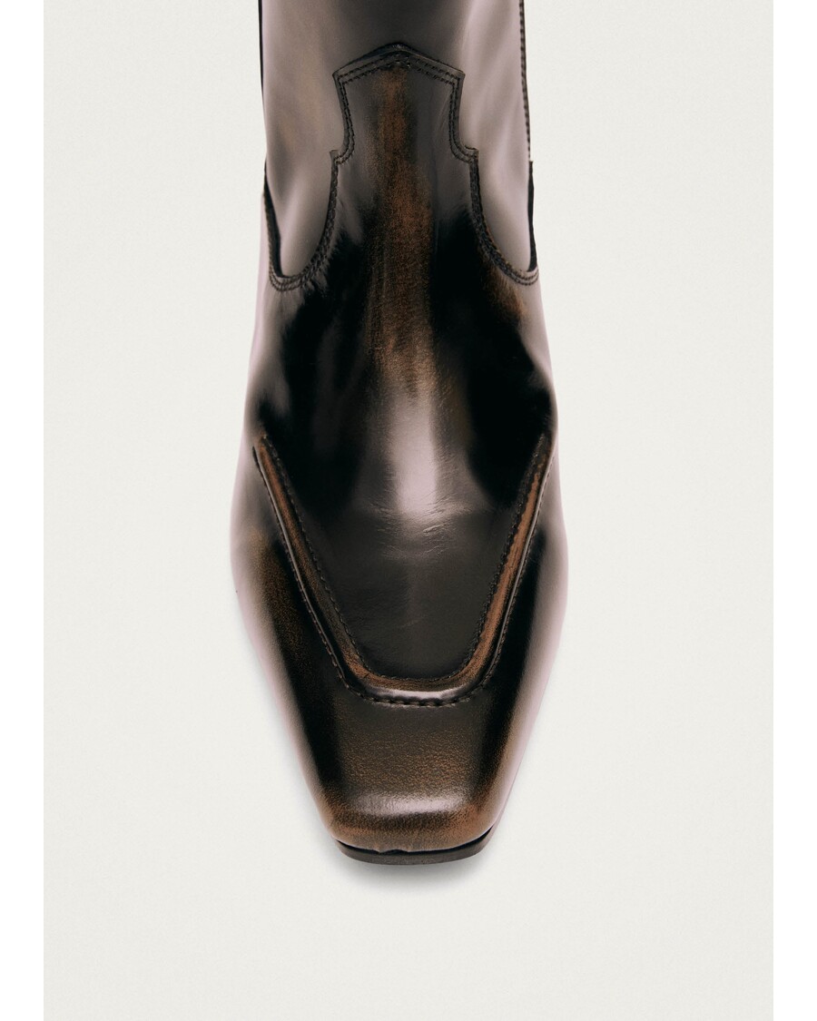 Alohas Chase Brushed Brown Leather Boots