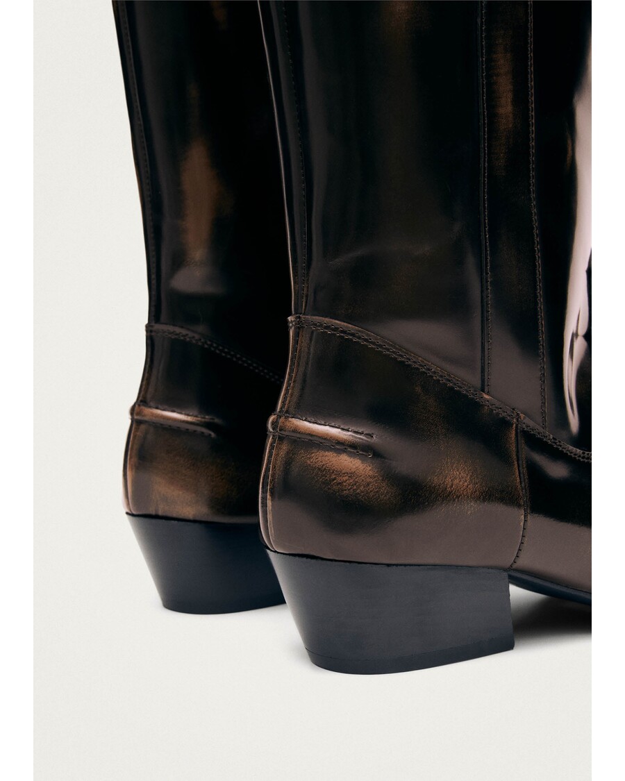 Alohas Chase Brushed Brown Leather Boots