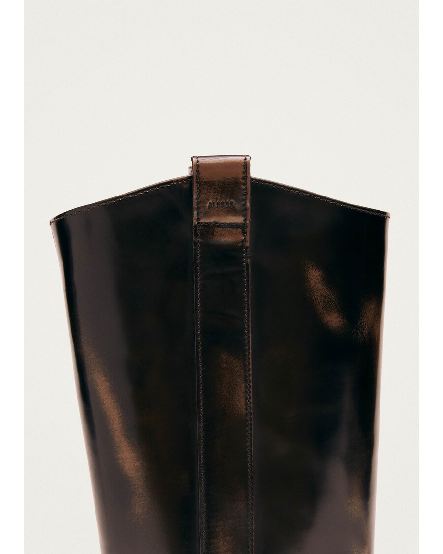 Alohas Chase Brushed Brown Leather Boots