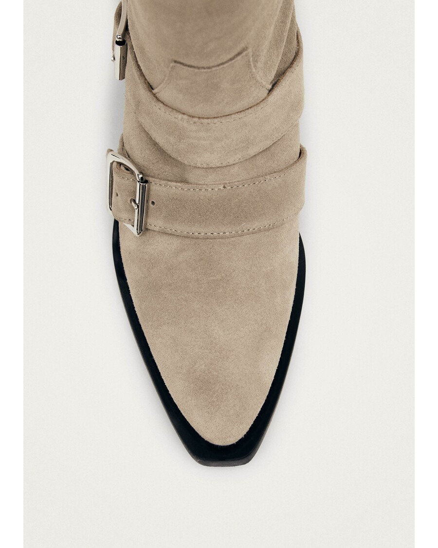 Alohas Ryder Suede Beige Leather Boots