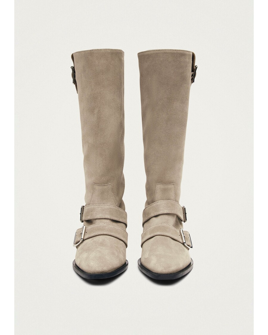 Alohas Ryder Suede Beige Leather Boots