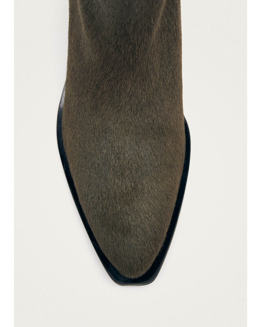 Alohas Syd Soft Khaki Leather Ankle Boots