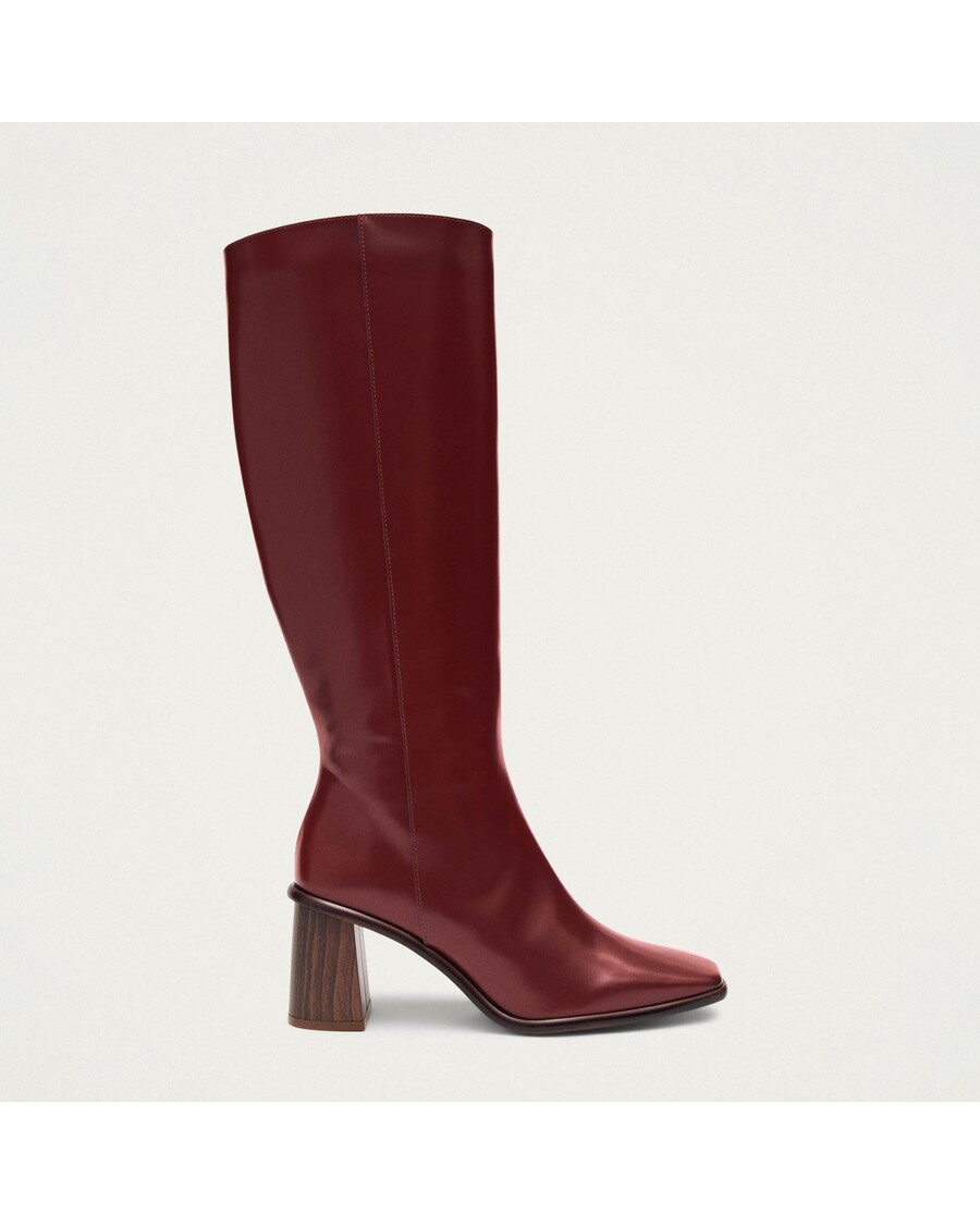 Alohas East Sleek Burgundy Leather Boots