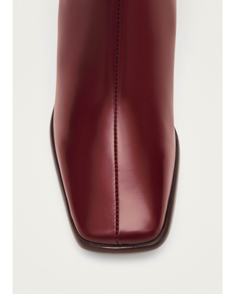 Alohas East Sleek Burgundy Leather Boots