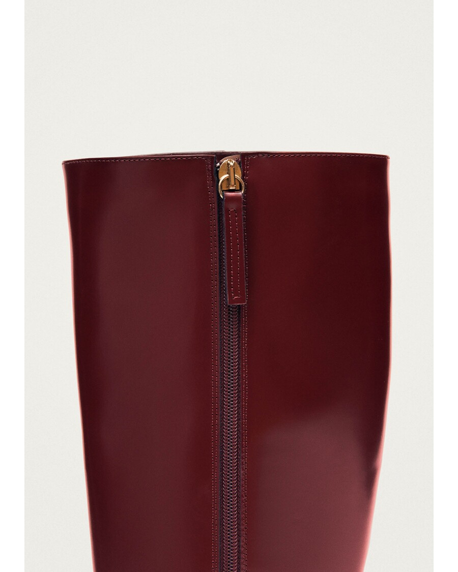 Alohas East Sleek Burgundy Leather Boots