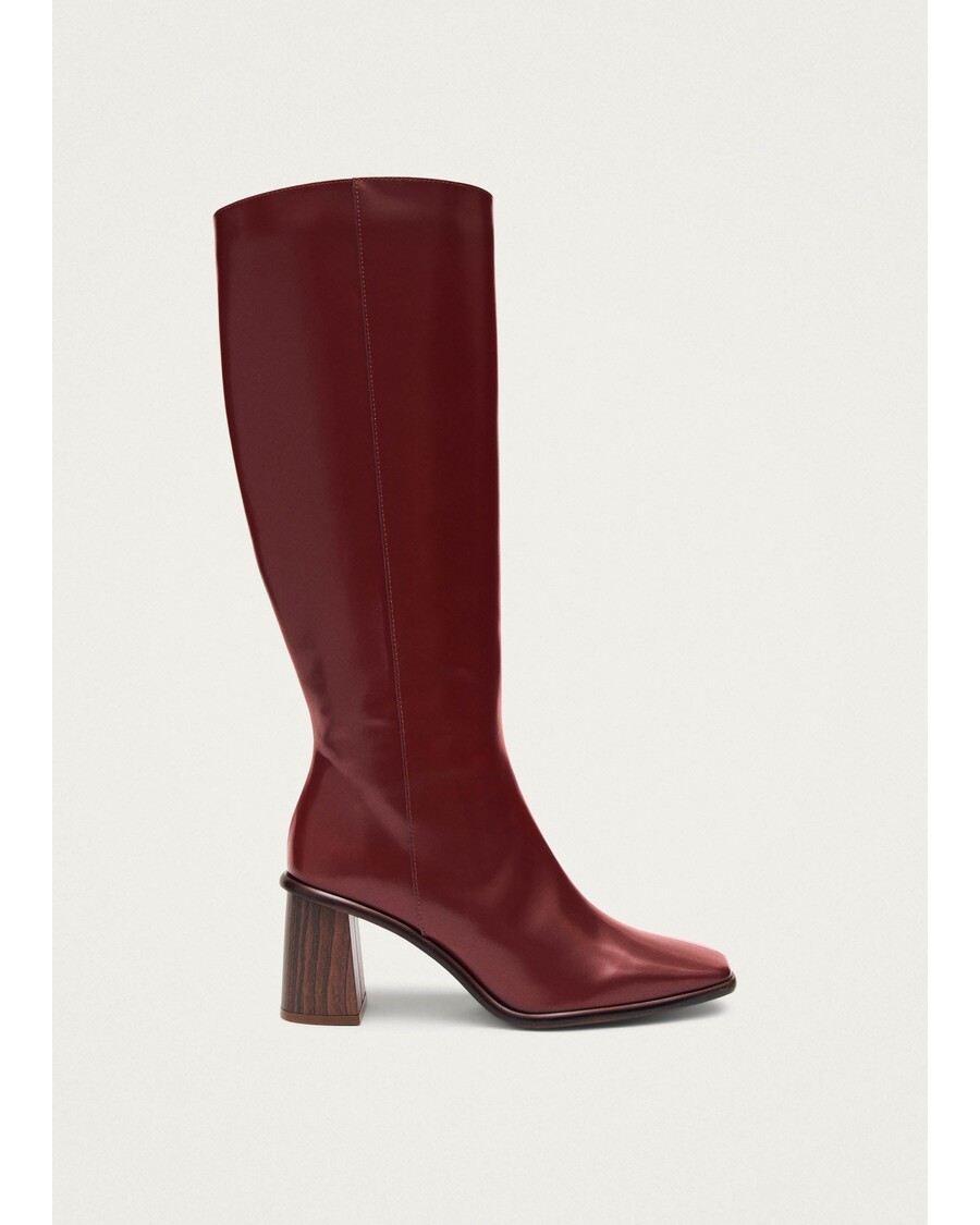 Alohas East Sleek Burgundy Leather Boots
